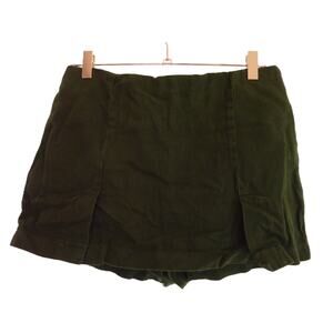 Zara Pleated Skort Canvas Olive Green Size M